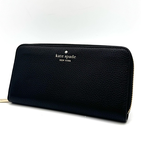 Kate Spade Leila Large Continental Wallet Black/Gold display picture 1